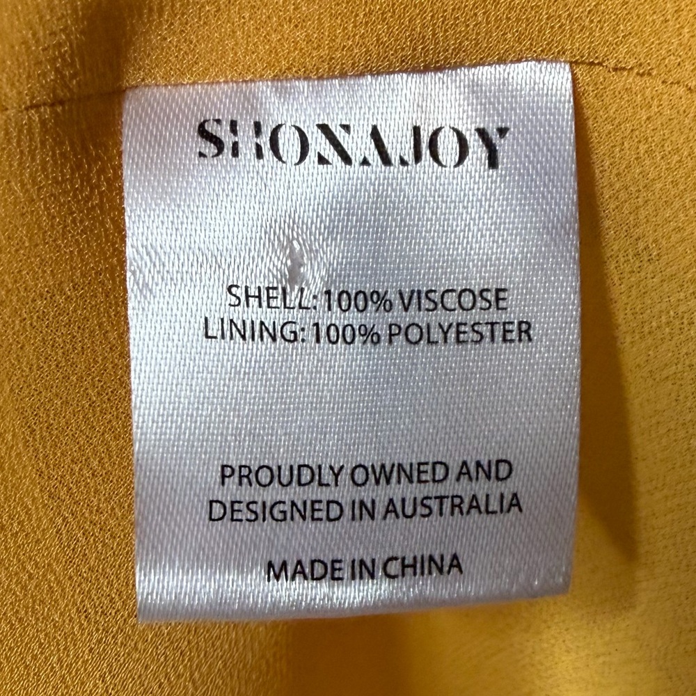 Shona Joy Alma Lace Up Midi Dress Gold Bias Cut Slip Size Small - Picture 8 of 15